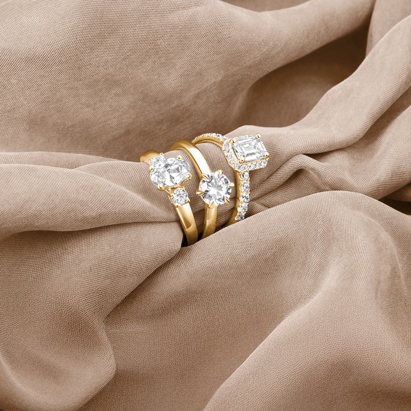 Siersbøl Luxury Halo dråbeformet ring i 14 kt hvidguld med 1,12 ct lab-grown diamanter