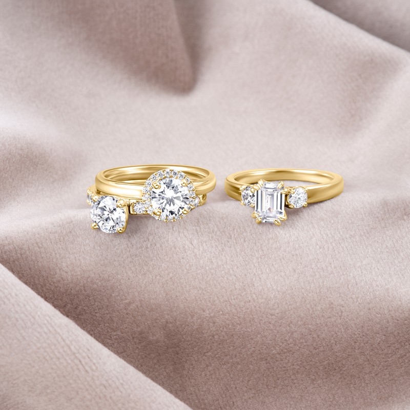 Siersbøl Luxury Halo dråbeformet ring i 14 kt hvidguld med 1,12 ct lab-grown diamanter