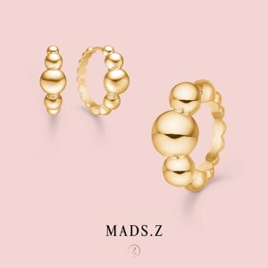 Mads Z - Biggest ball øreringe i 14 kt guld  - 1510078
