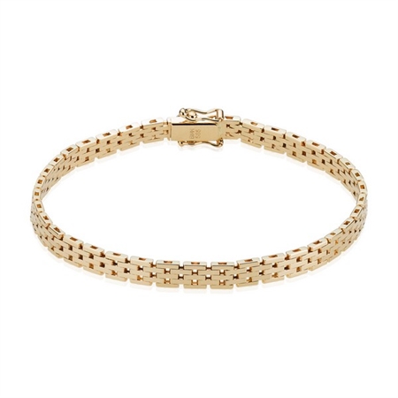 Murstens armbånd i 14 kt guld. 21 cm - 5 mm