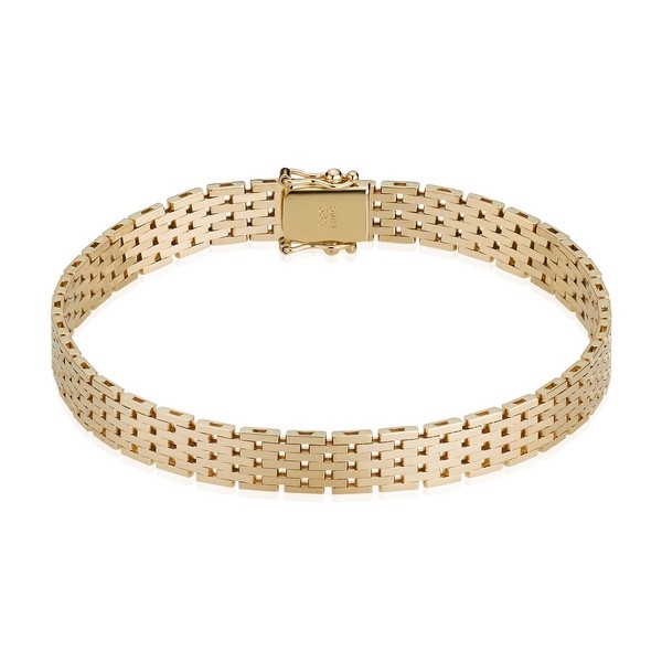 Murstens armbånd i 14 kt guld. 18,5 cm - 7 mm