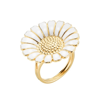 Denne elegante marguerit ring fra Lund Copenhagen 25 mm