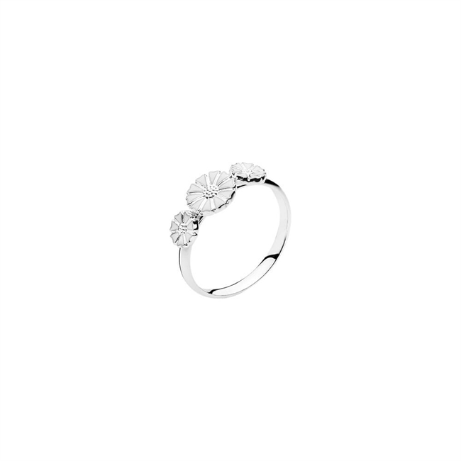 Billede af Lund Copenhagen - Marguerit ring i sølv (1x7,5 mm og 2x5mm)
