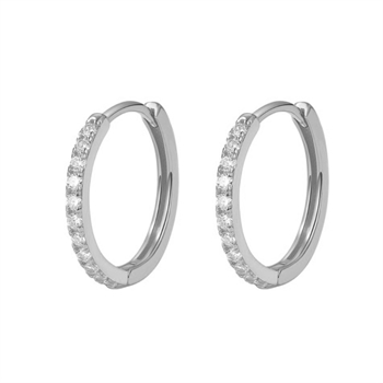 Large Tina Hoops i m zirkonia 17 mm