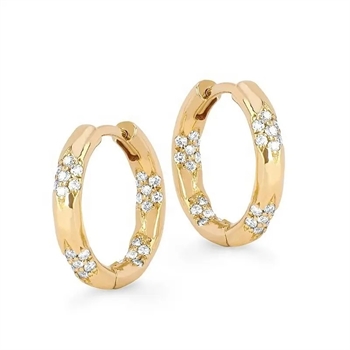 MerlePerle Shimmer hoops i forgyldt sølv ME-232-GP