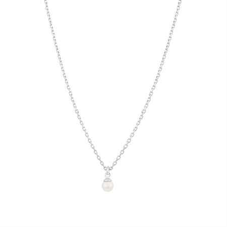MerlePerle - Tiny Pearl perlehalskæde i sølv