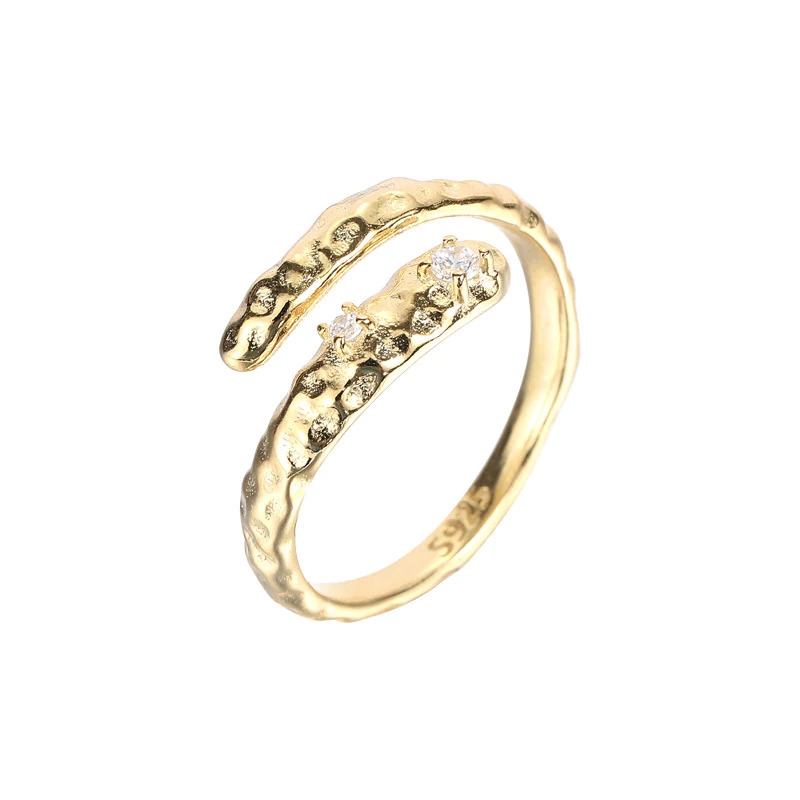 Billede af MerlePerle - Mabel ring i forgyldt sølv - One size
