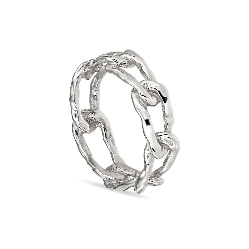 Jane Kønig - Medium Space Link ring i sølv