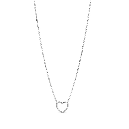 Organic Heart halskæde i sølv fra Enamel N102SM