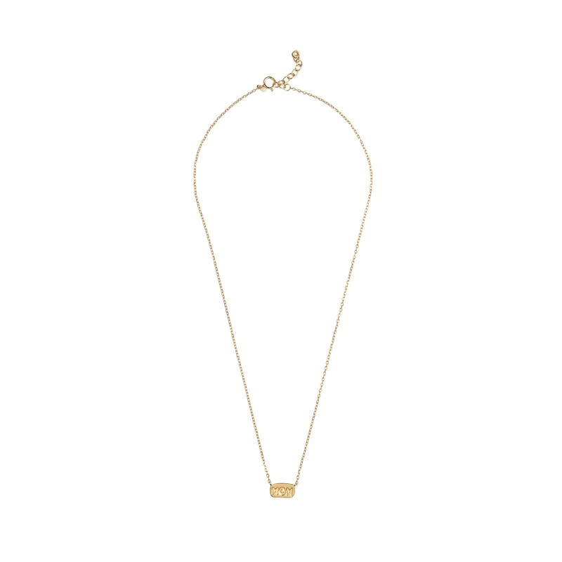 Enamel MOM Statement halskæde i forgyldt N126G 2