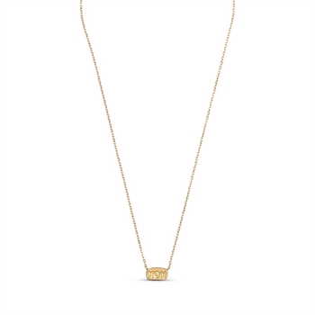 Enamel MOM Statement halskæde i forgyldt N126G
