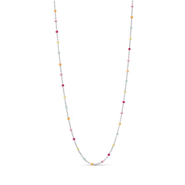 Enamel - LOLA RAINBOW halskæde i sølv N55S