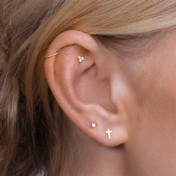 Piercing smykke PIERCE52 ørestik kors 14kt. 30142140500