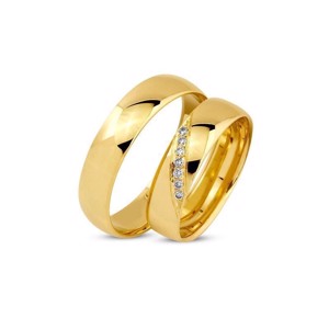Vielsesringe / forlovelsesringe A4058 fra Nuran i guld