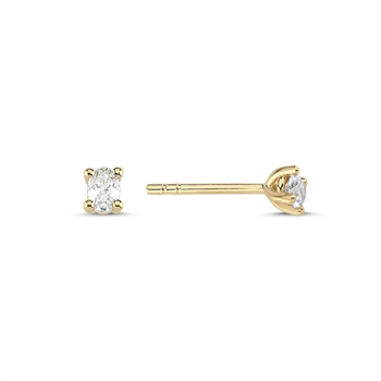 The One Oval Diamant øreringe i 14 kt. guld med i alt 0,26 - 0,66 carat