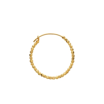 Jane Kønig Small Bead Creole i forgyldt sølv P1024-G