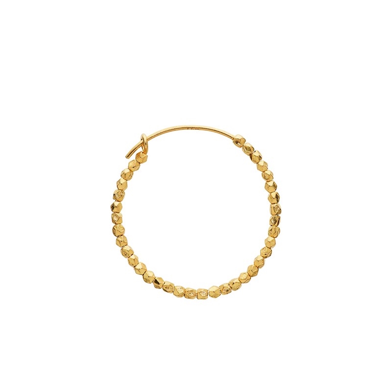 Jane Kønig Small Bead Creole i forgyldt sølv P1024-G