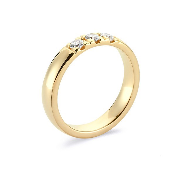 NURAN - Alliancering i 14kt. guld m. 0,09ct.