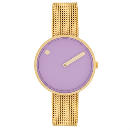 Picto - Light Lavender urskive og mesh lænke 34033-0914