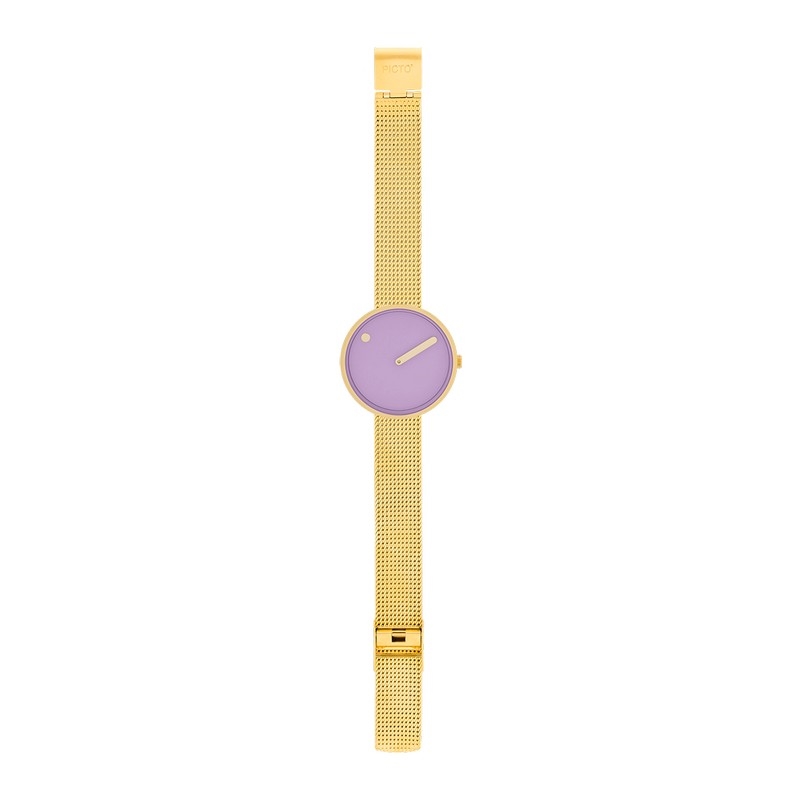Picto - Light Lavender urskive og mesh lænke 34033-0914
