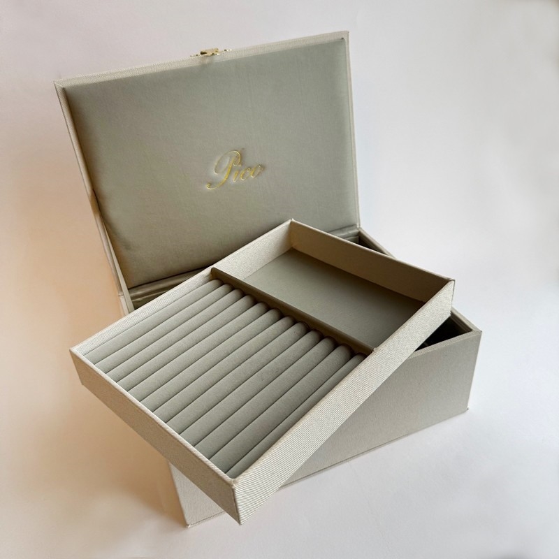 stort smykkeskrin fra Pico i farven Ash Grey