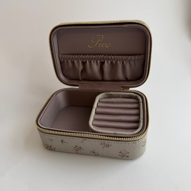 Pico - Large Smykkeskrin i Taupe Flower2