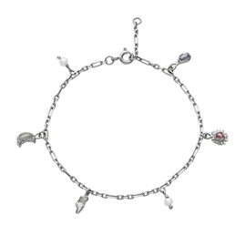 Maanesten - Piper bracelet i sterlingsølv m. symboler