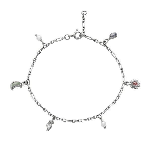 Maanesten - Piper bracelet i sterlingsølv m. stjerner og måner**