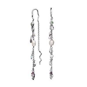 Maanesten - Poppy øreringe i sølv med perler - 9672c