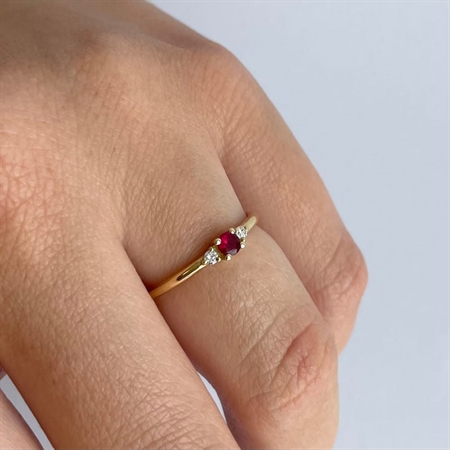 Petit - Rubin ring i 14 kt. guld | R1110