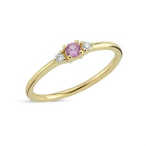 Petit - Pink safir ring i 14 kt. guld | R1110