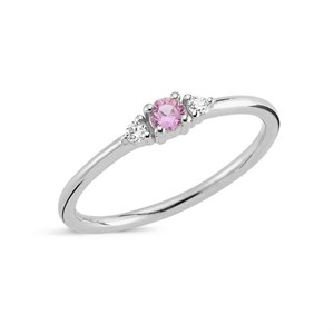 Petit - Pink safir ring i 14 kt. hvidguld | R1110