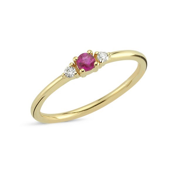 Hovedløse smukke elskerinde Petit - Rubin ring i 14 kt. guld | R1110