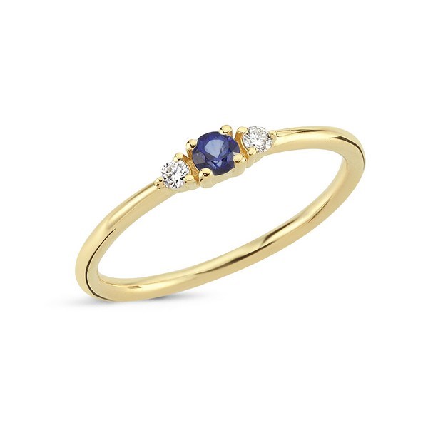 Petit - Blå safir ring i 14 kt. | R1110