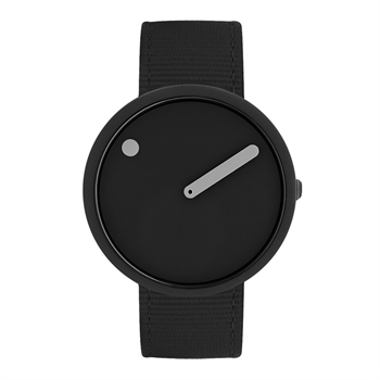 Picto OCEAN GHOST NET ur med Shark Grey urskive og Manta Ray Black urrem