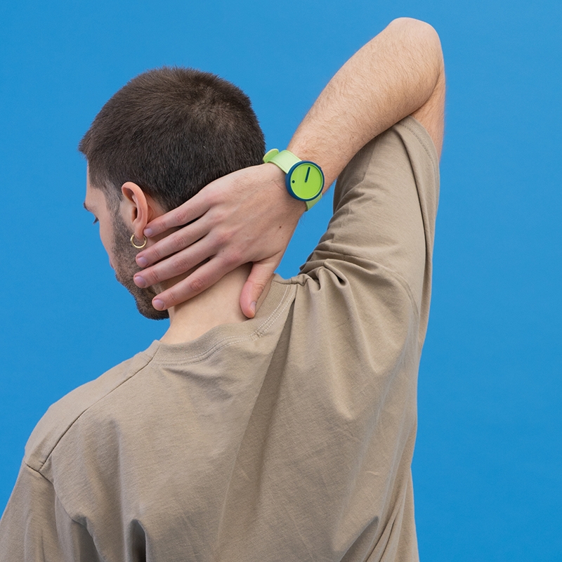 Picto - Paradise Green urskive med grøn rem - 40 mm