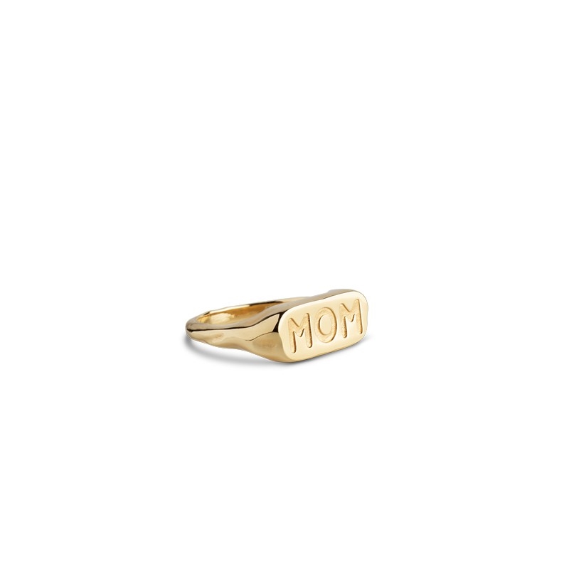 Se ENAMEL Copenhagen Ring - Mom Statement - Gold hos Guldcenter.dk