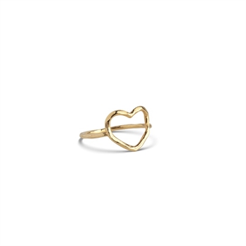 Organic Heart ring i forgyldt sølv fra Enamel R87GM hos Guldcenter