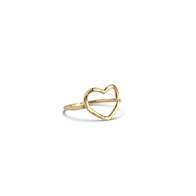Organic Heart ring i forgyldt sølv fra Enamel R87GM hos Guldcenter