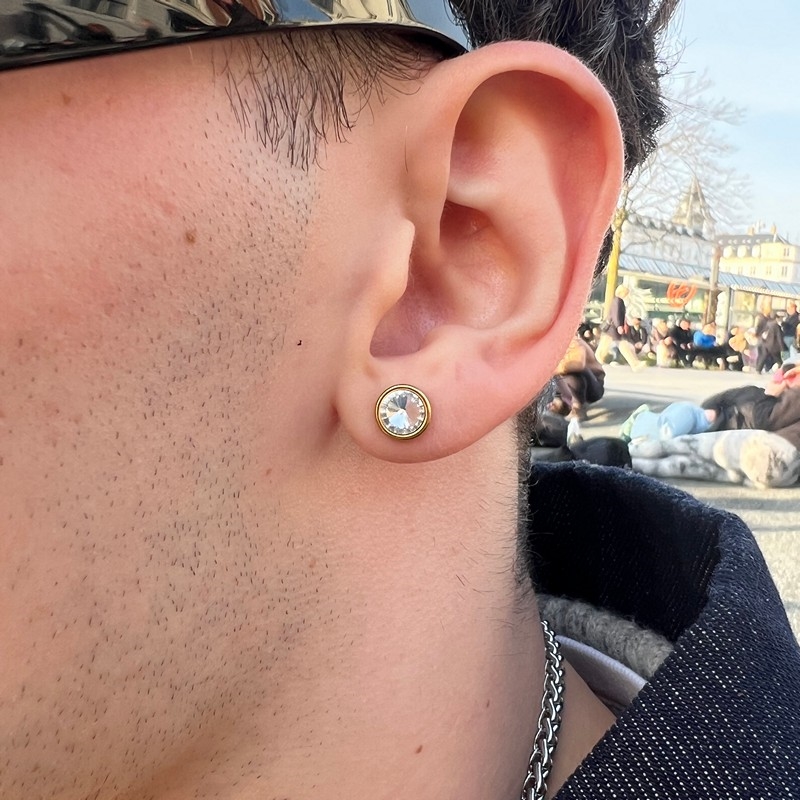 Rico\'s Herreørering i stål med zirkonia RC007G 3