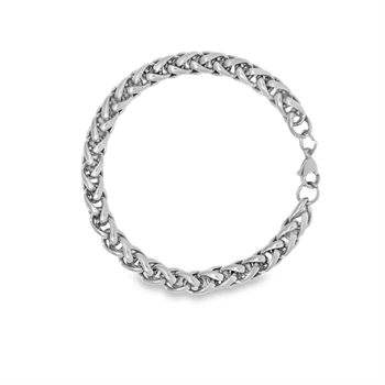 hvede armbånd i stål i 7 mm stål fra Rico