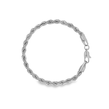 Cordel armbånd i stål i 5 mm fra Rico's
