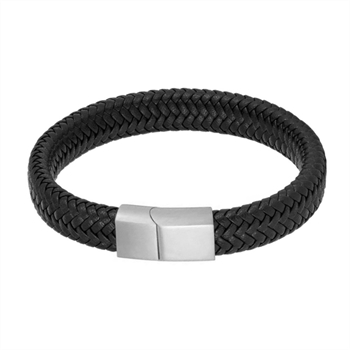 Rico's Læderarmbånd til mænd i vævet læder RC516S