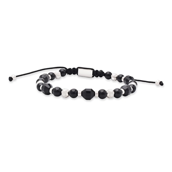 Rico's armbånd med perler i sort agat RC517S