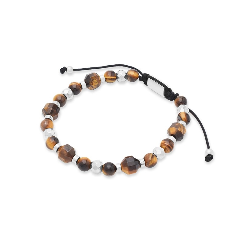 Rico\'s armbånd med perler i gul tigerøje RC518S 3