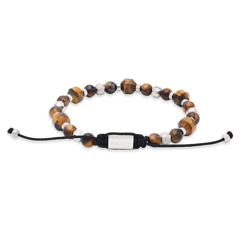 Rico\'s armbånd med perler i gul tigerøje RC518S 2