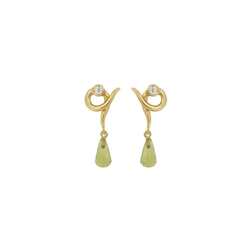 Rabinovich Rainforest Dew ørestikker m peridot 80220569