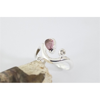 Pink Willow ring i sølv fra Rabinovich