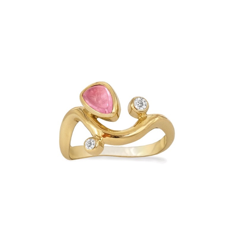 Rabinovich Pink Willow ring m. topas og zirkon 80320376