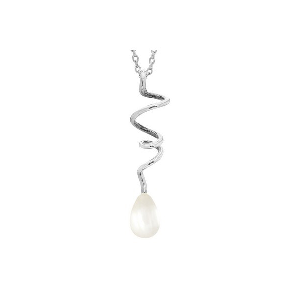 Rabinovich - Soft Line collier i sølv med perle